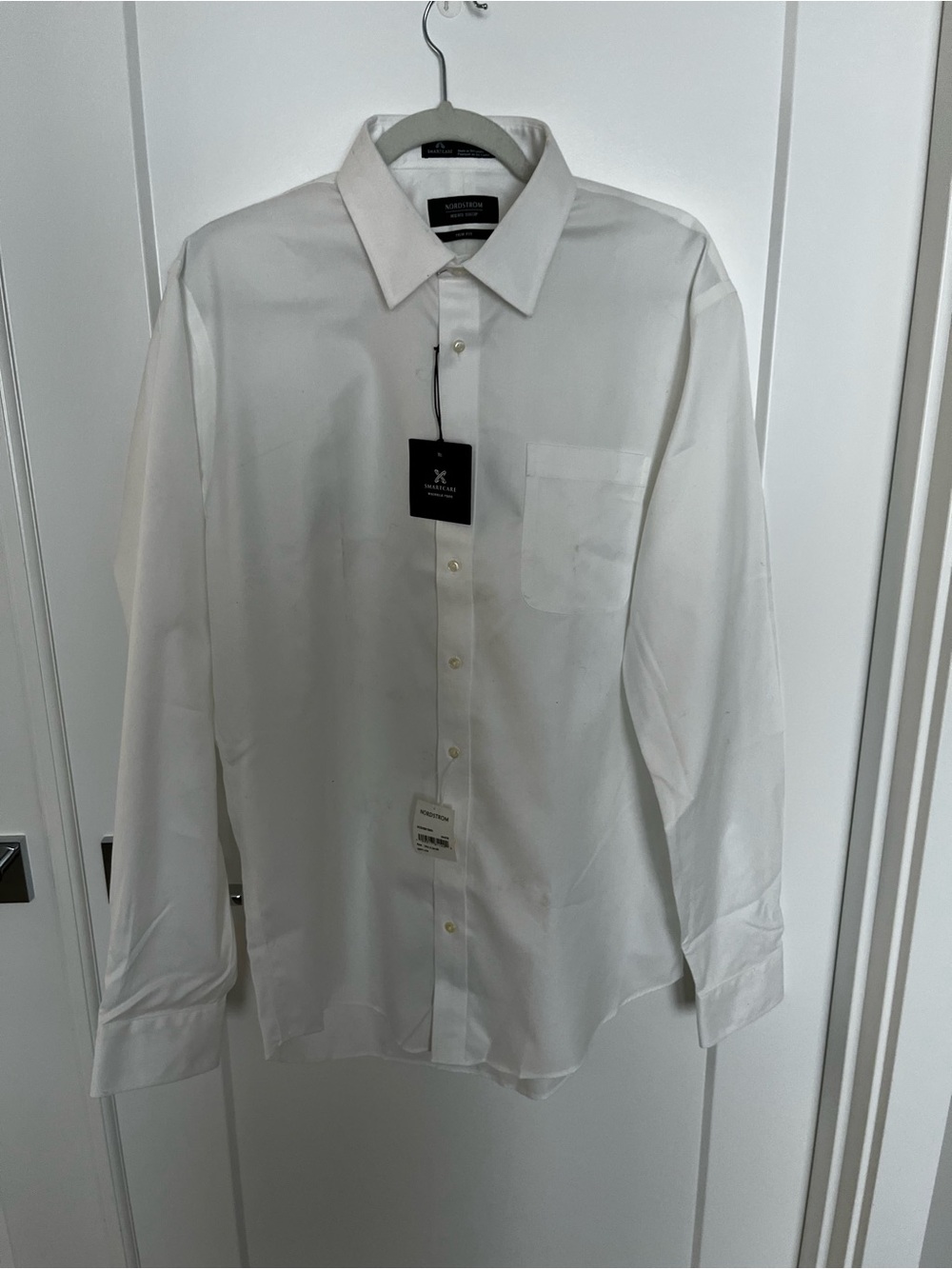 Nordstrom Men's White Dress Shirt - Point Collar